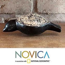Handcrafted Ceramic Blackbird Figurine (Mexico)