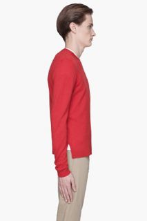 Marni Red Knit Cashmere Crewneck Sweater for men