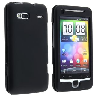 Black Snap on Rubber Coated Case for HTC / T Mobile G2