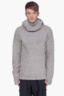 Y 3 Oversize Grey Iplush Turtleneck for men