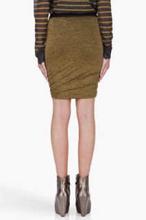 T By Alexander Wang Gold Draped Jersey Skirt for women