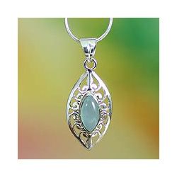 Sterling Silver Mumbai Sky Chalcedony Necklace (India) Today $73.99