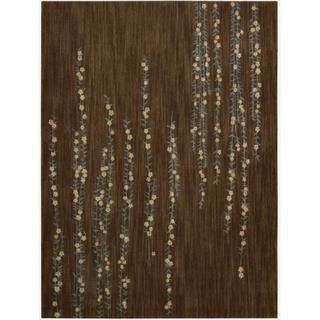 Radiant Impression Delicate Floral Brown Rug (96 x 136)