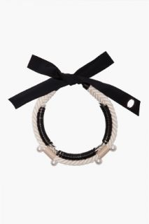 3.1 Phillip Lim Leather Wrap Pearl Collar for women