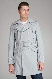 Diesel Jilguero Grey Cotton Trench for men