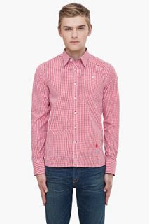G Star Red Yale Check Shirt for men