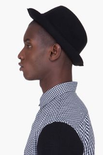 Comme Des Garçons Shirt Black Tonal Flannel Hat for men