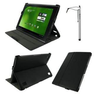 rooCASE Acer Iconia Tab A500 Leather Folio Case with Adjustable Stand