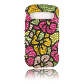 Luxmo Green Hawaiian Flower Rhinestone Case for Samsung Admire/ R720