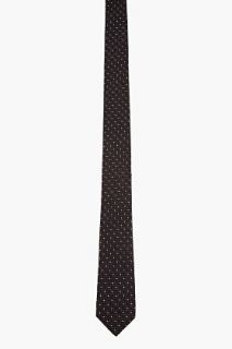 Yves Saint Laurent Black Square Dot Silk Tie for men