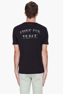 John Varvatos U.S.A. Black Fight For Peace T shirt for men