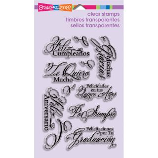 Stampendous Perfectly Clear Stamps 4X6 Sheet Spanish Greetings Today