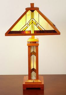 Tiffany style Wooden Table Lamp with Lighted Base Today $135.99 3.8