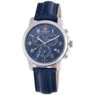 Swiss Military Mens Swiss Soldier Stainless Steel Blue Dial