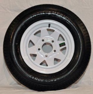 ST205/75D14 6Ply 5H White Spoke Trailer Tire    Automotive
