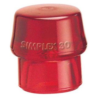 Halder Simplex 3206040 Hammer Tip, 1 9/16 In, Medium Hard, Red