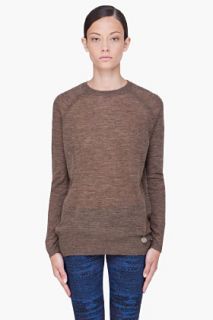 See by Chloé Brown Alpaca Blend Twisted Sweater for women