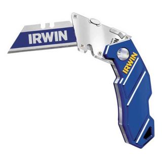 Irwin 2089100 Folding Utility Knife, SS/Alum, Blue
