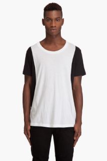 Bscott Black & White Panel T shirt for men