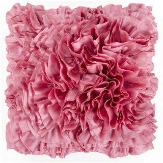 18 Dusty Pink Lush Ruffle Decorative Throw Pillow Home