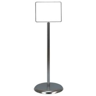 United Visual Products UVPSH17 Sign Holder, Pedestal, 14x11, Metal, Chrome