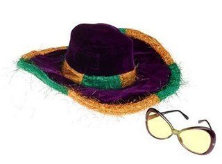 Mardi Gras Mambo Hat and Lounge Glasses Set Toys & Games