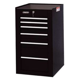 Proto J451934 6BK SC Side Cabinet, 19 In, 6 Dr, Black