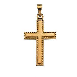 Petite 14k Yellow Gold Cross Pendant Jewelry