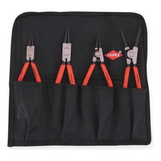 Knipex 9K 00 19 53 US Retaining Ring Plier Set, Int/Ext, 4 PC