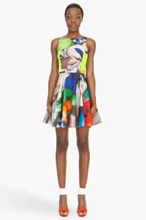 Hussein Chalayan Blue Multicolor Speed Flare Dress for women