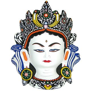 White Tara Paper Mache Mask (Nepal)