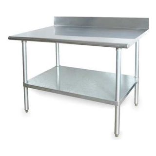 Approved Vendor 2KRD7 Adj Worktable, W 72 In, D 30 In, SS, w/Shelf