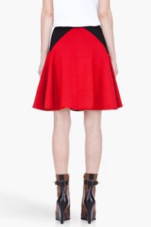 Givenchy Red Combo Full Stretch Skirt for women