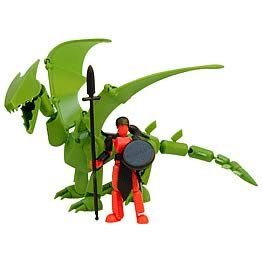 Stikfas Beta Female Warrior with Green Dragon Toys