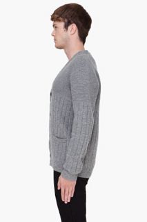 Paul Smith Jeans Grey Wool Knit Cardigan for men
