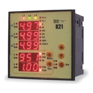Dranetz K21 120 Digital Panel Meter, AC Power