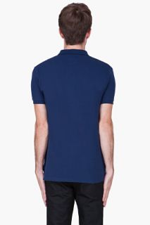 Marc By Marc Jacobs Navy Lurex Logo Polo for men