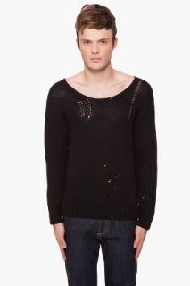 McQ Alexander McQueen Distressed Laddered Sweater for men