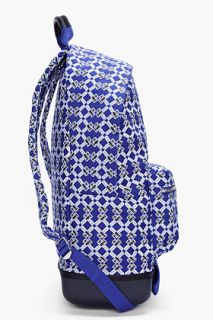KRISVANASSCHE Blue Bolt Print Backpack for men