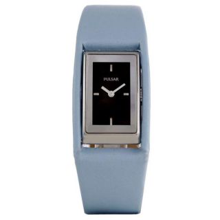 Pulsar Womens Casual Black Dial Leather Strap Watch