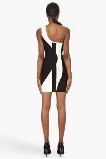 Herve Leger Black Asymmetric Bandage Dress for women