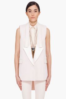 Givenchy Pale Peach Silk Trim Vest for women