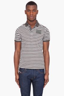 G Star Olive Striped Dimension Polo for men