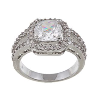 Silvertone Princess cut Cubic Zirconia Ring Today $16.49 Sale $14.84