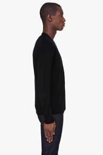 J. Lindeberg Black Merino Lymac Cardigan for men