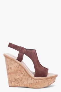 Elizabeth And James Harp Suede Wedge Heels for women