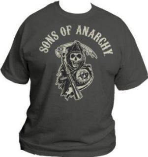 Sons of Anarchy S.O.A. Beige Logo Mens Charcoal T Shirt