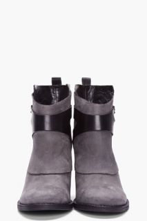 Belle Sigerson Morrison Grey Suede Hannah Ankle Boots for women