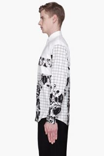 3.1 Phillip Lim White And Black Floral Paneled Shirt for men