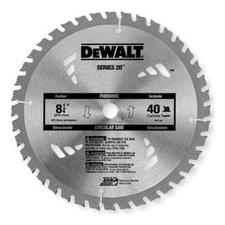 Dewalt DW3184 Crclr Saw Bld, Crbde, 8 1/4 In Dia, 40 TPI